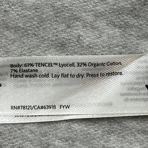 Eileen Fisher  Fleece Cardigan S Gray Hooded Open Front Athleisure Minimalist - Picture 11 of 11